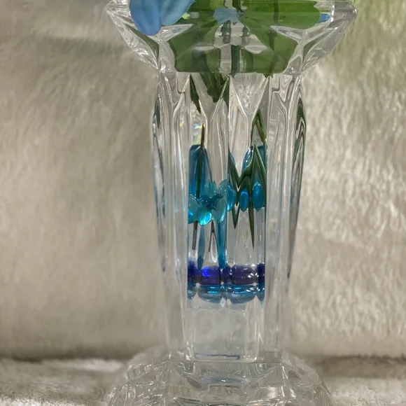 Vintage PARTYLITE Reversible Quad Crystal Candle Holder/Vase RETIRED - Picture 10 of 10